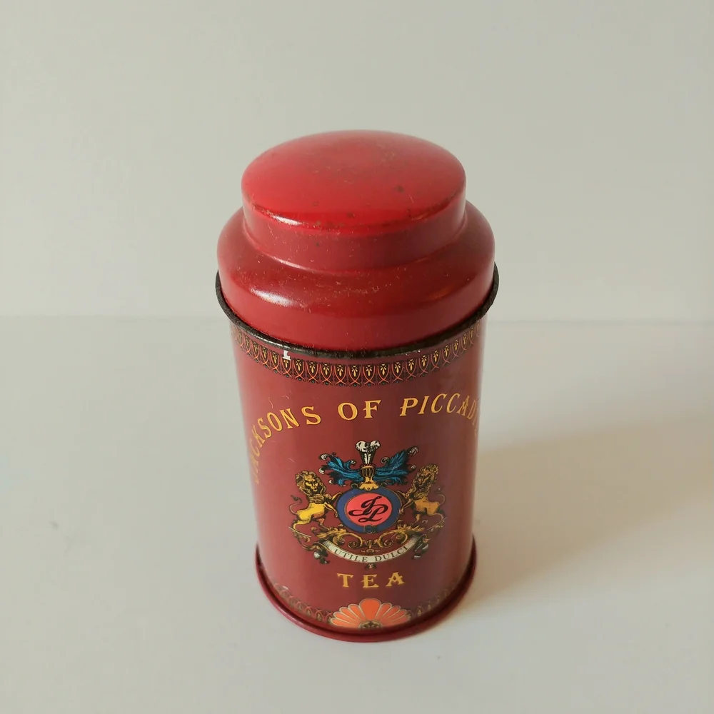 Vintage Style Jackson's of Picadilly Red Tea Canister